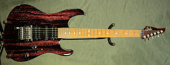 Suhr Modern Carve Top (Red Sparkle Drip) **SOLD**